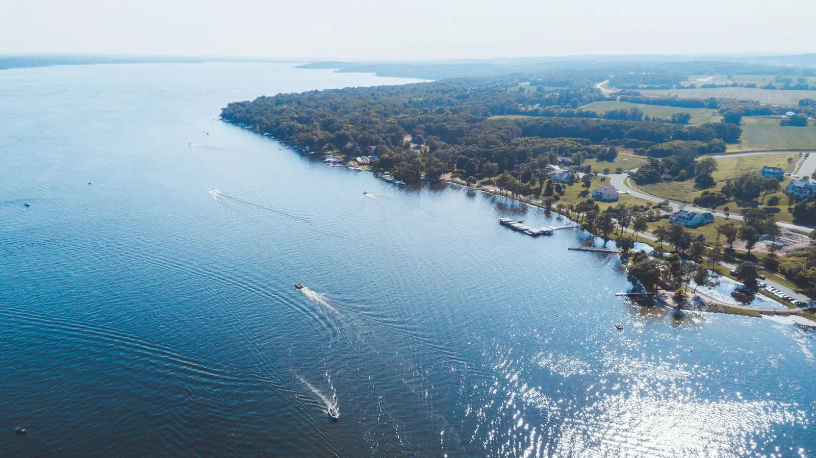 Aerial view of Green Lake, Wisconsin
